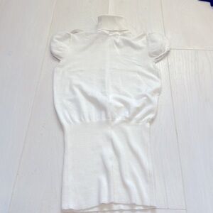 Poof! White Ribbed Turtleneck Bodysuit